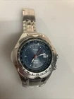 VTG Timex indiglo Alarm Mens Watch Stainless Integrated Bracelet