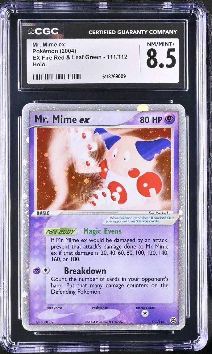 Pokemon EX FireRed & LeafGreen Mr. Mime Ex 111/112 Ultra Rare Holo CGC 8.5