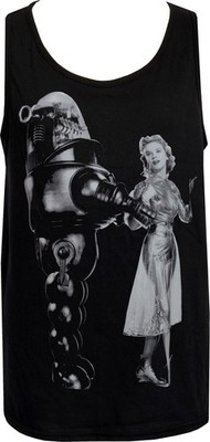 Forbidden Planet Robby Robot Anne Francis Herren Tank Top Vintage Sci Fi
