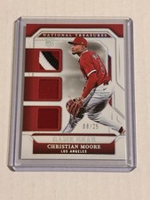 2025 National Treasures CHRISTIAN MOORE RC Triple Patch /25 Angels