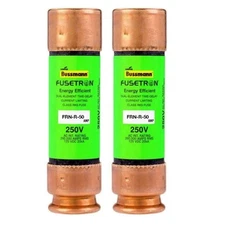 Bussmann FRN-R-50 50A Fusetron Time-Delay Current Limiting RK5 Fuse, 250V, 2pk
