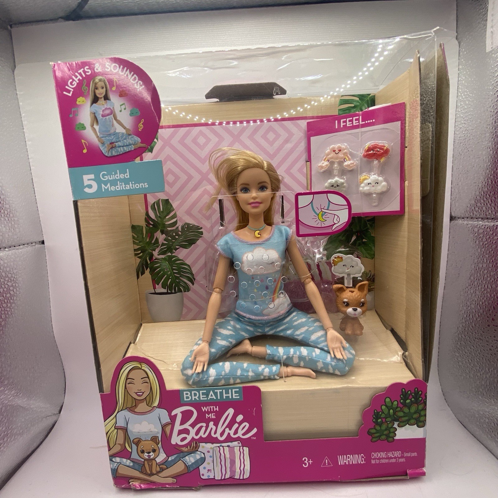 New Box Mattel Breathe w/Me Barbie Lights & Sounds Guided Meditation Doll 2019