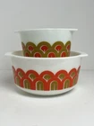 Pyrex Vintage Arches Fish Scale Bowl Set 343/1.5 Quart & 344/3 Quart
