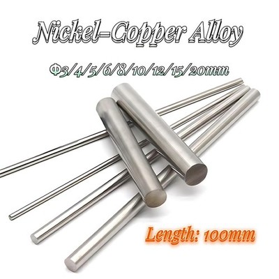 Nickel Silver Round Rod Ø3-20mm CuNiZn Alloy Solid Bar Custom Cut Alloy L:100mm