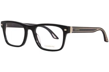 Chopard VCH326 0700 Titanium Eyeglasses Men's Black Full Rim Square Shape 53mm