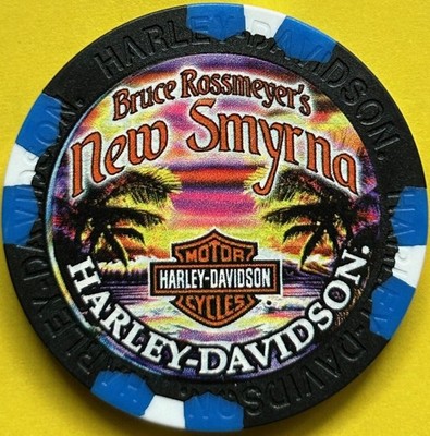 Harley Davidson Wide Print Poker Chip New Smyrna Beach HD in Florida   CLOSED