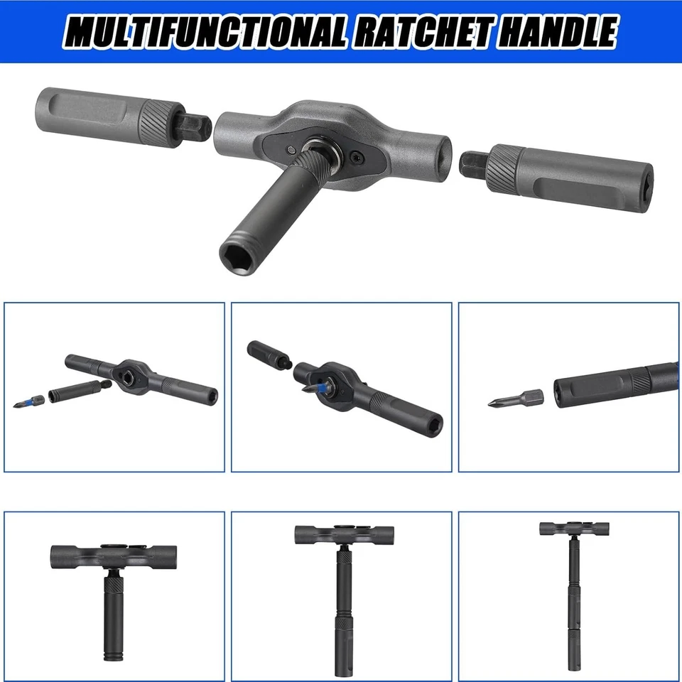 42 in 1 Magnetic Screwdriver Set Multi-Bit Ratchet Portable Repair Tool Kit - Image 4 of 4