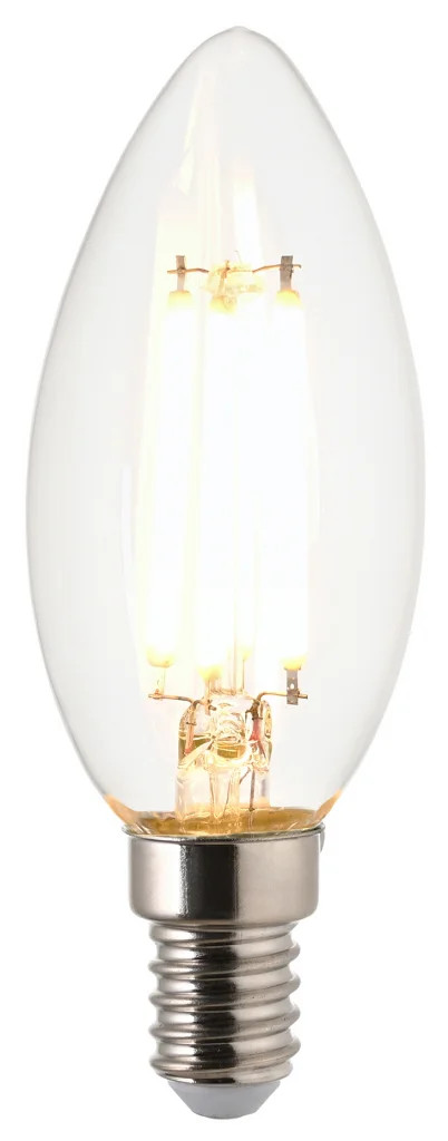 Light Bulb Clear 4.5w LED White Filament Candle Non Dimmable 2700K E14 470lm