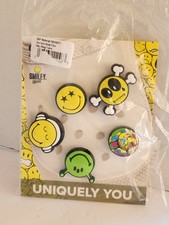 Crocs Uniquely You Smiley Smile Face Alien Star Eyes Jibbitz Charms 5 Pack New