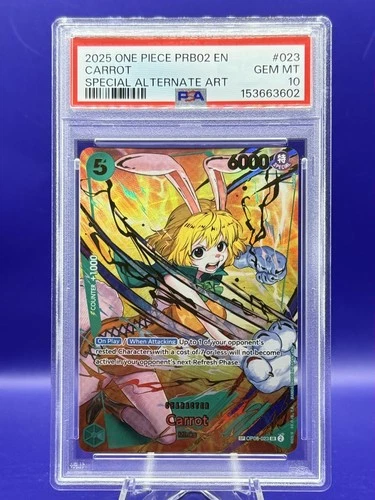 One Piece Carrot SP OP08-023 PRB02 The Best- Vol. 2 Foil PSA 10 Gem Mint