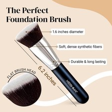 Brocha Kabuki profesional base maquillaje con punta plana y brochas sint ticas