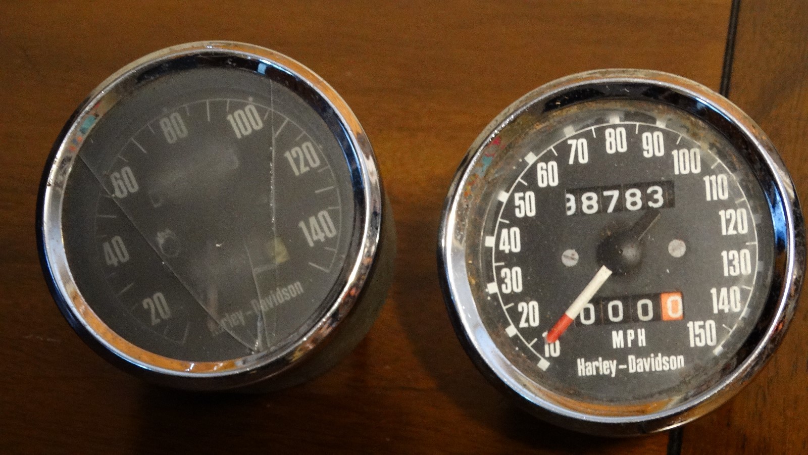 Vintage Harley Davidson Speedometer Veglia eBay