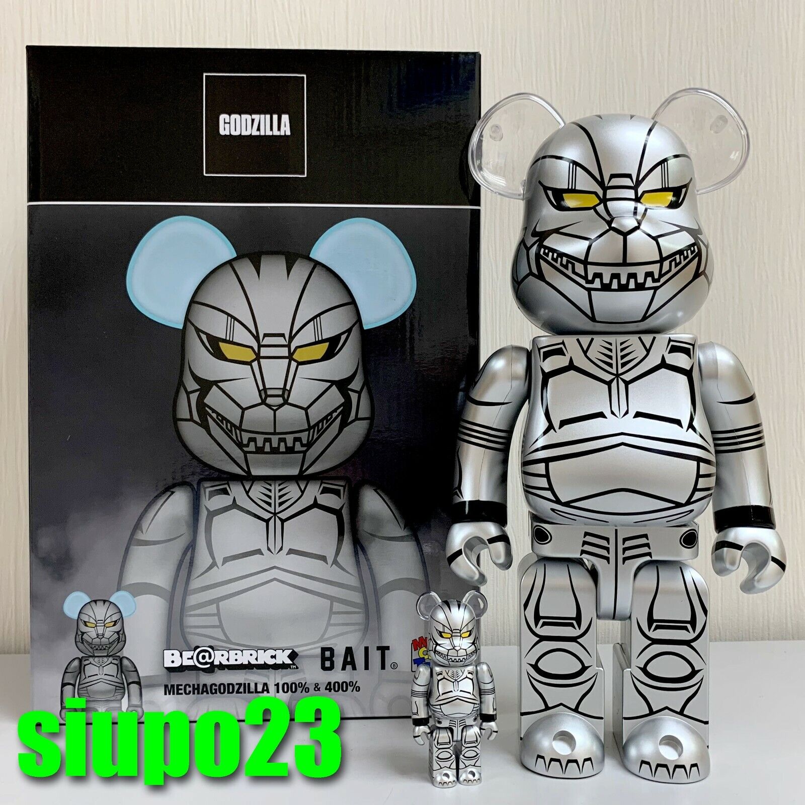 Medicom 400% + 100% Bearbrick ~ Godzilla Be@rbrick Mecha Godzilla