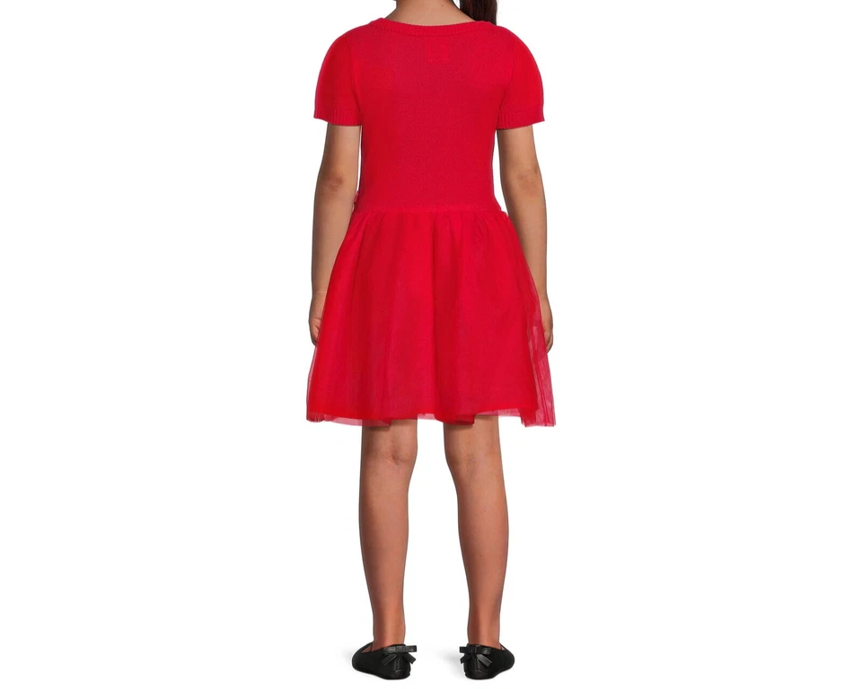 Vestido manga folhada Peanuts Girls’ Snoopy Holiday, vermelho M (7-8) - Imagem 3 de 4