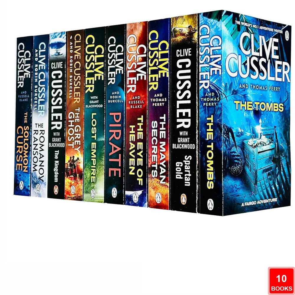 Clive Cussler Fargo Adventures Collection 10 Books Set Spartan Gold, Lost Empire