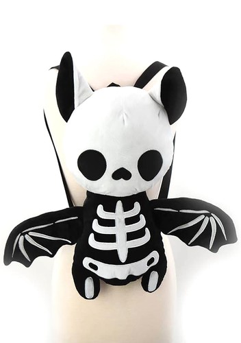 NEW Sleepyville Critters - Skeleton Bat Plush Backpack - CUTE PINK - Picture 3 of 4