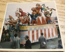 MALTA  CARNIVAL  FLOAT  PROCESSION  EARLY FULL COLOUR  PHOTOGRAH  1960 9/9CM