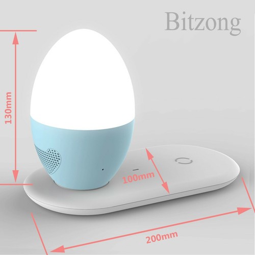 Portable Bluetooth Speaker Lamp Night Light Qi Wireless Phone Charging Station - Picture 6 of 8