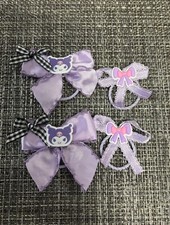 4PC/Set Sanrio Kuromi Figure Elastic Hair Rope Elastic