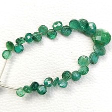 Natural Mint Kyanite Gem 5 to 10mm Size Faceted Coin Shape Beads 5 Inch Strand