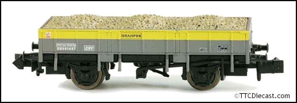 Dapol 2F-060-020 Grampus Wagon BR Dutch Yellow/Grey DB991471, - N Gauge