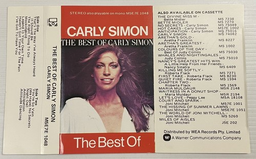 The Best Of Carly Simon Music Cassette Tape M5E7E 1048 Elektra 1975 Original - Picture 21 of 24