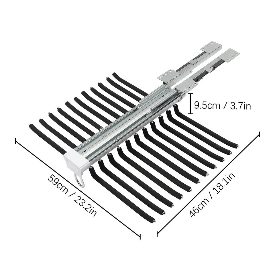 22 Arms Steel Pull Out Pants Hanger Trousers Rack For Space Saving And Storage - Image 4 of 4