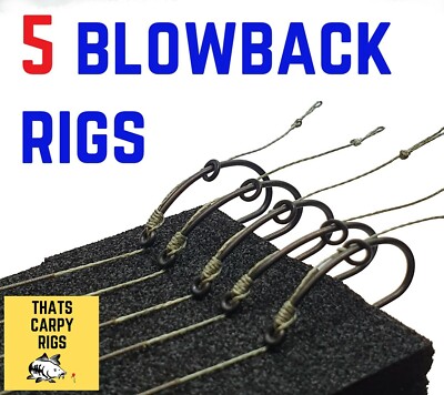 5 Korda N Trap Blowback Rigs / NEU für 2024 / fertig gebunden / Teflonhaken / Popups