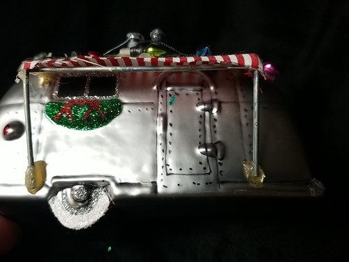 Vintage Large Airstream Trailer Glass Ornament - Picture 8 of 9