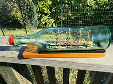 Signed/Dated Italian Ship in Bottle * Diorama * Folk Art Whimsy * Super Nice!!!!