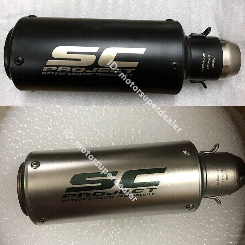 Puntas de escape negras silenciador tubo delantero sistema completo para Yamaha YZF R7 MT-07 FZ07 Foto 2 de 4