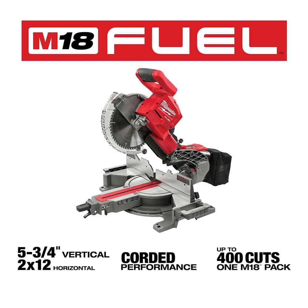 Milwaukee 2734-20 18V 10in Cordless Dual Bevel Sliding Miter Saw 