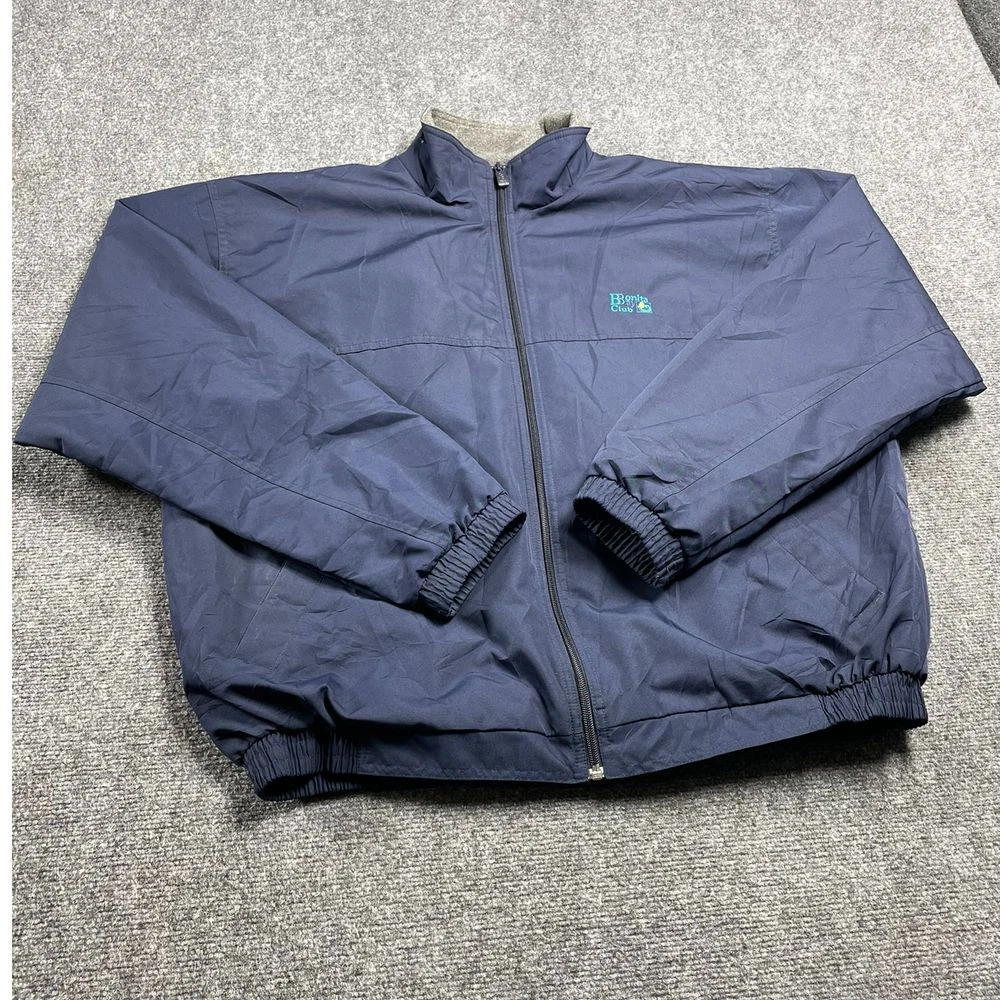 Gear For Sports Men's Blue Zip-Up Fleece Lined Windbreaker Jacket Size XL