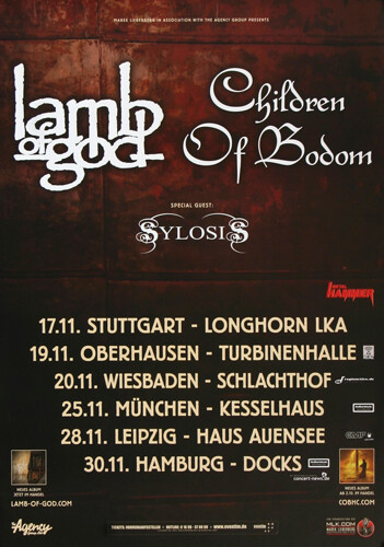 Lamb Of God - Sturm Und Drang, Tour 2015 | Konzertplakat | Poster-image