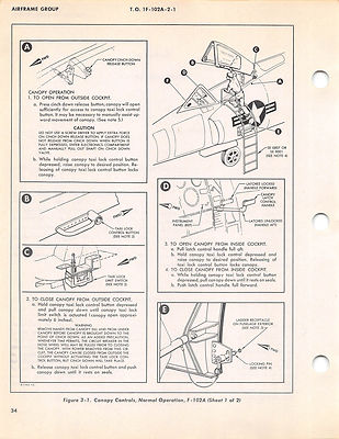 F-102A/TF-102A General Airplane Maint Manual Flight Manual - CD