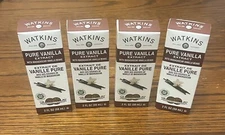 Watkins Pure Vanilla Extract w Madagascar Vanilla Beans 2 Fl Oz (LOT OF 4) 10/25