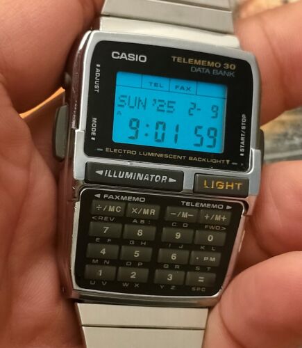 1990s Vintage Original Casio DBC-300 Calculator Telememo 30 Data Bank Mod. 1253 - Picture 6 of 23
