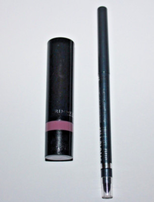 RIMMEL Lasting Finish Extreme Lipstick #205 Suga Suga + Eyeliner Gunmetal Sealed