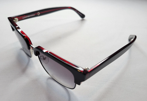 MIKLI BY ALAIN MIKLI ML1325 C001 BLACK ON RED UNISEX SUNGLASSES - Picture 2 of 9