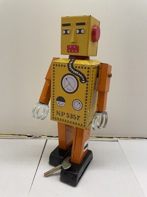 Robot - Robot Marcheur Mécanique en Tôle - Mechanical Robot Vert (N.R