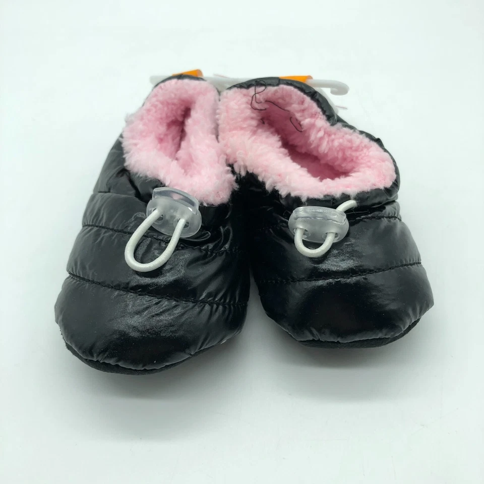 Botines hinchados Skidders para niñas pequeñas forrados de felpa con agarre inferior negro 12 m talla 4 Foto 2 de 4