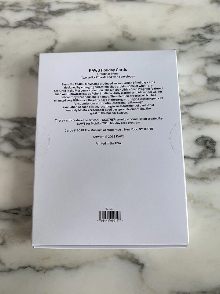 Tarjetas de Navidad/Vacaciones KAWS - Juego de 12 tarjetas y sobres 2018 sellados Foto 2 de 4