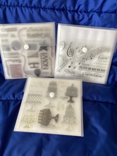 Close to my Heart Lot of 3 My Acrylix Stamp Sets - Celebration Themed Pre-owned - Picture 6 of 6