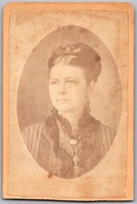 ANTIQUE CIRCA 1870S CDV GORGEOUS LADY IN DRESS UNMARKED