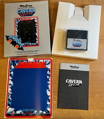 Vectrex Cavern Rescue NEW 2023, Complete Box, Manual, Overlay - BRAND NEW!