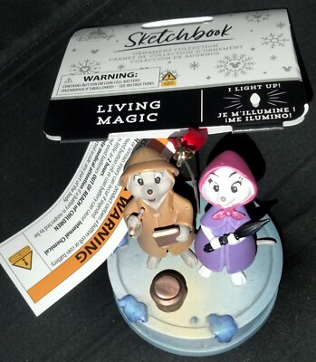 Disney store The Rescuers Bernard & and Miss Bianca Light up Sketchbook Ornament