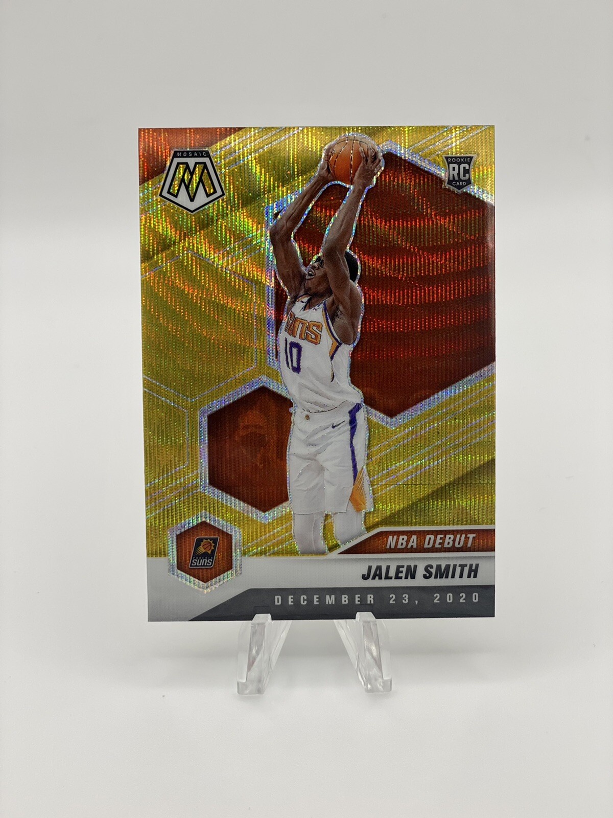 2020-21 Panini Mosaic - NBA Debut Mosaic Gold Wave Prizm #275 Jalen Smith (RC)