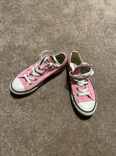Converse All Star Youth Girls Shoes Size 3 M Pink Low Top Fabric