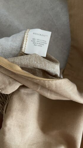 2 HILLCREST Carmel Brown Ruched Accent Throw Pillow Covers 12 x 17 - Picture 6 of 6