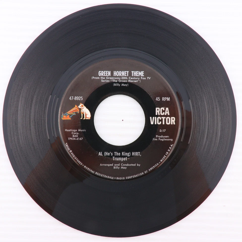 Al Hirt – Green Hornet Theme / Strawberry Jam - 1966 45 rpm 7" Record 47-8925 Foto 2 de 4